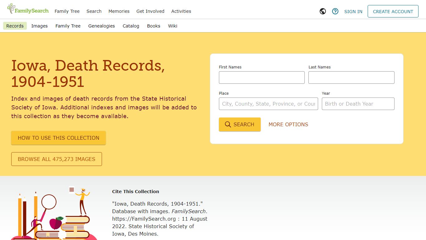 Iowa, Death Records, 1904-1951 • FamilySearch