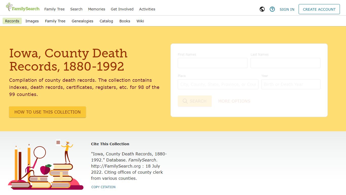 Iowa, County Death Records, 1880-1992 • FamilySearch